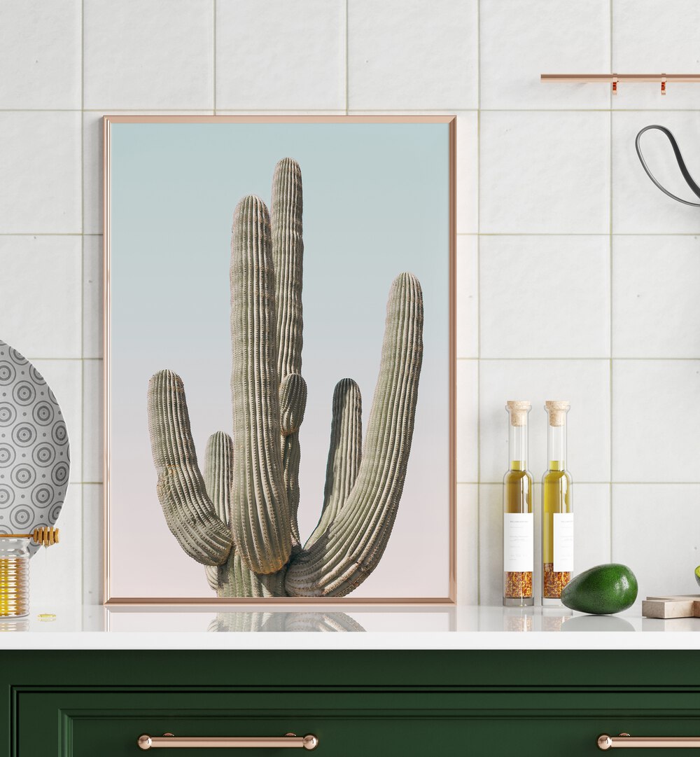 SAGUARO, BEACH PAINTINGS showcase a stunning saguaro cactus art piece, perfect for enhancing your home decor.