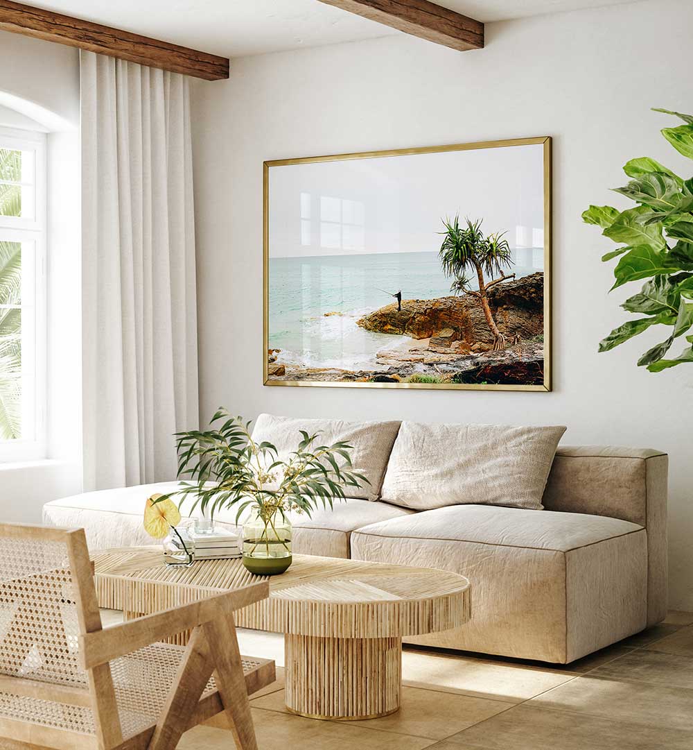 FISHING ON STRADBROKE ISLAND , LANDSCAPE PAINTINGS