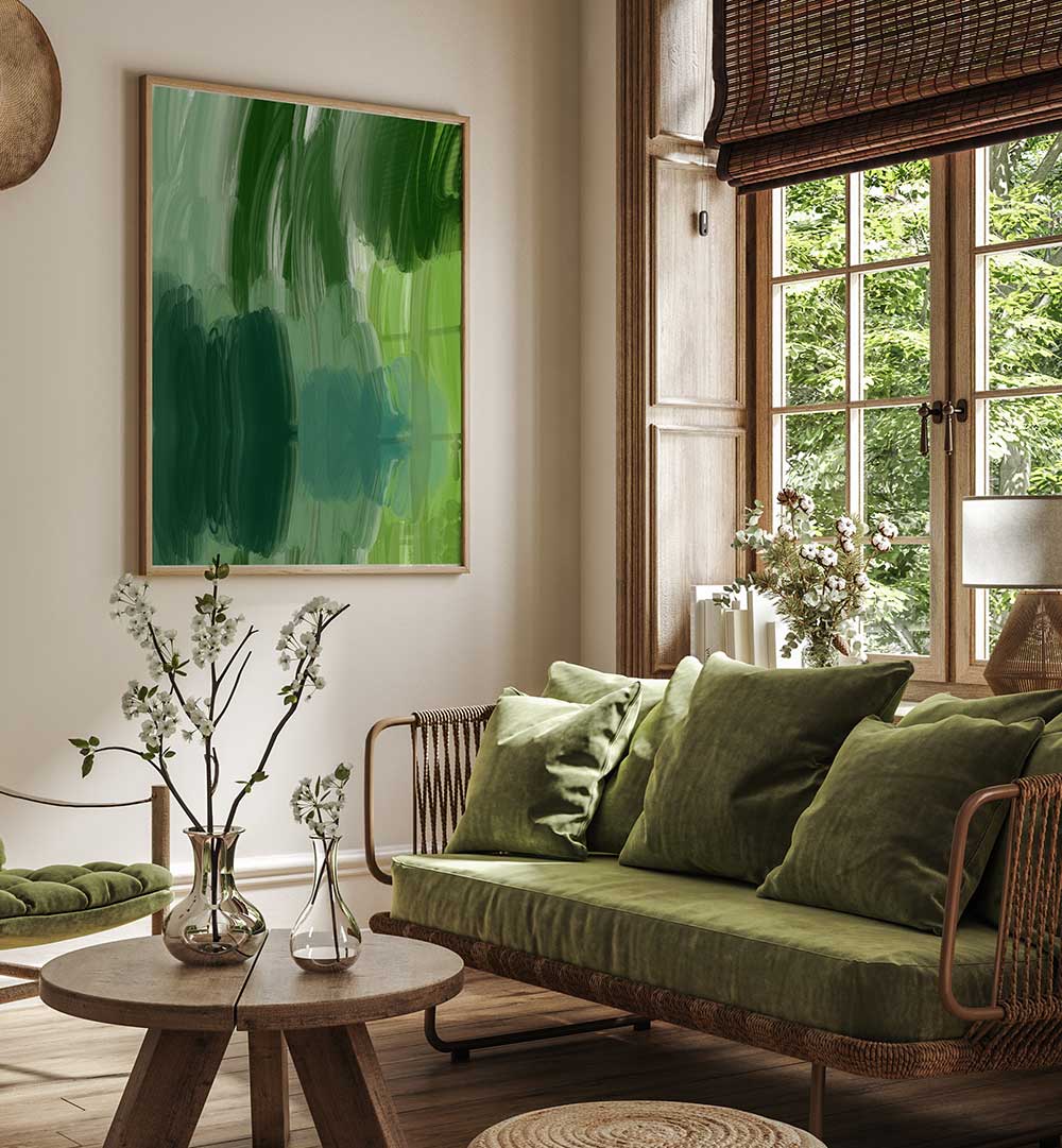 NUANCES DE VERT , ABSTRACT PAINTINGS