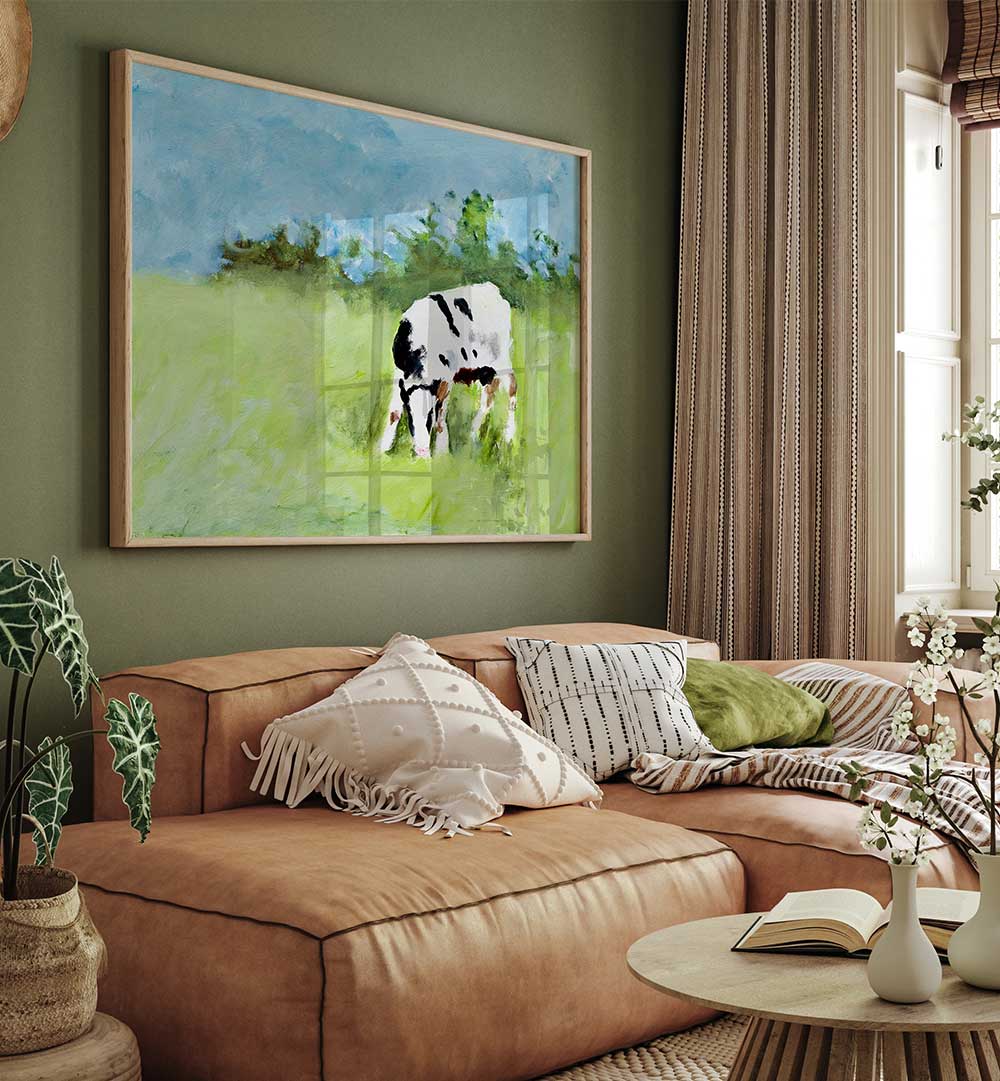 GRAZING , ANIMAL PAINTINGS