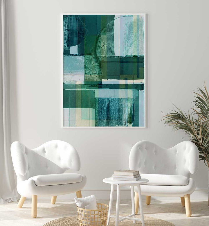 Transform your space with SHADES BLUE AND NEUTRAL II, ABSTRACT PAINTINGS, featuring rich blues and soothing neutrals.