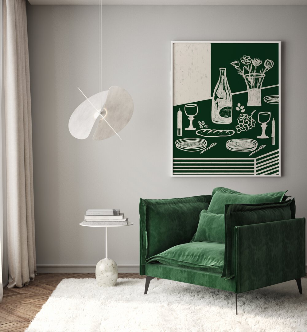 Elegant GREEN HARMONIA KITCHEN POSTERS enhance your culinary space with serene art and functionality. Perfect decor choice!