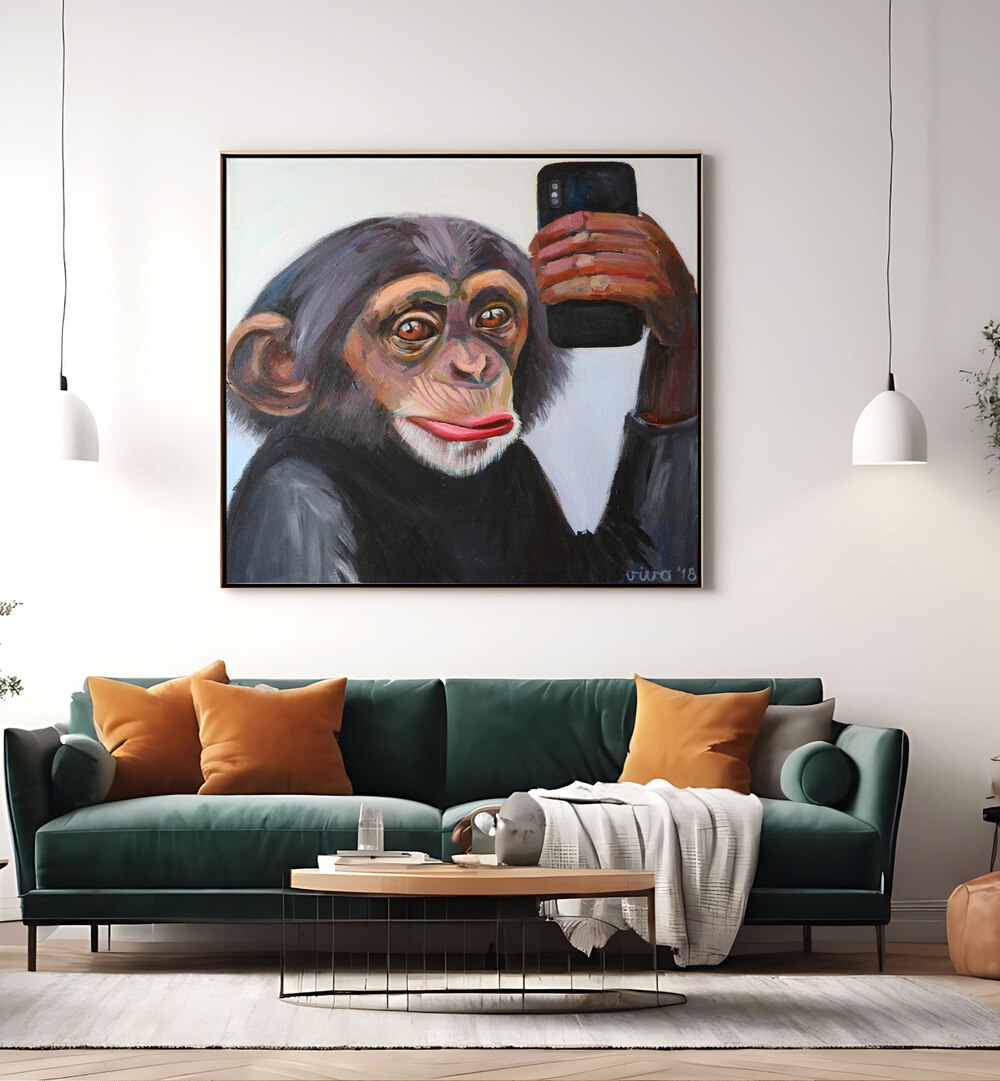Add a playful touch to your decor with the CHIMP'S SELFIE MOMENT, COMIC POSTERS showcasing vibrant comic art.