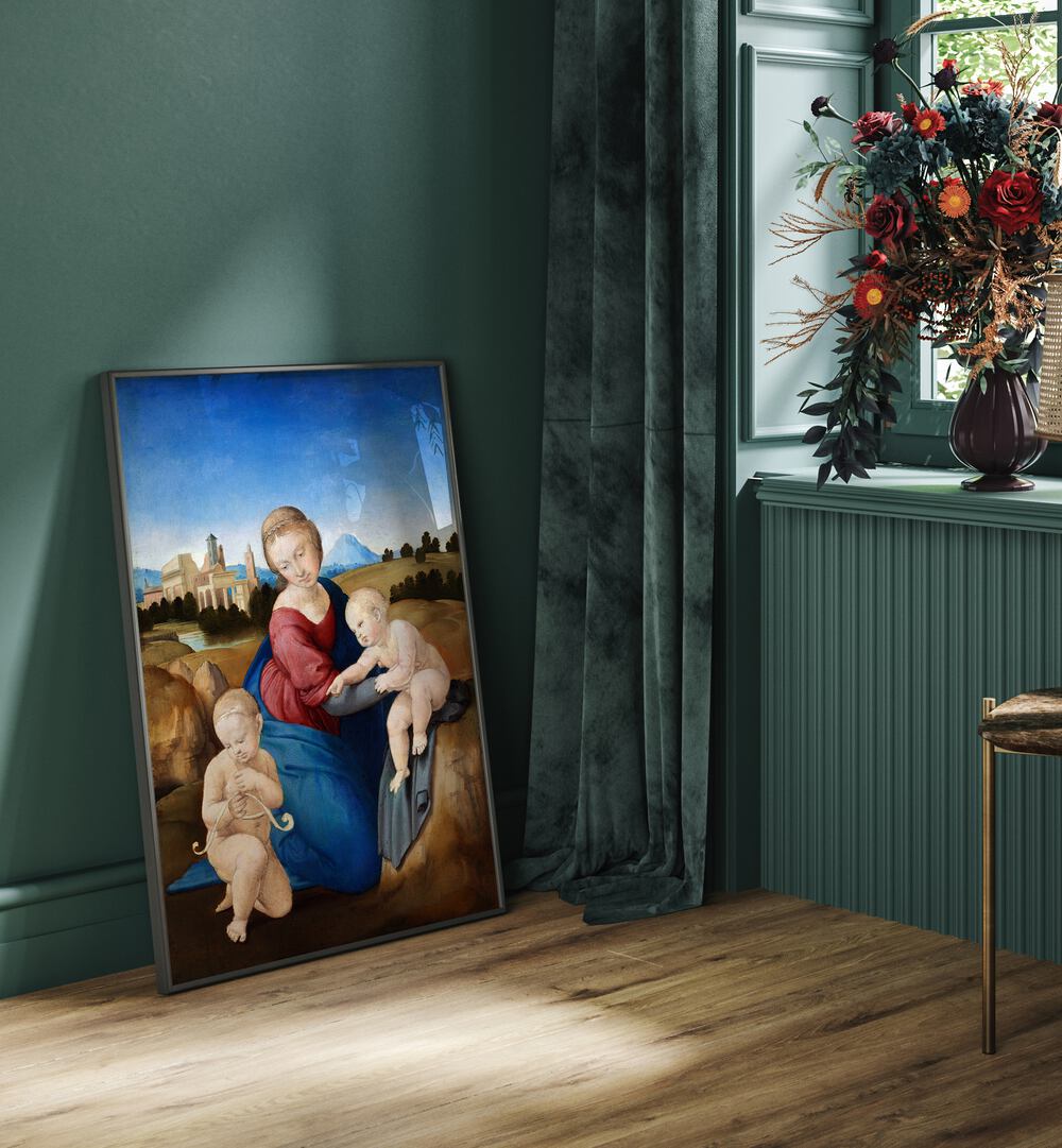 MADONNA AND  INFANT SAINT  , VINTAGE PAINTINGS