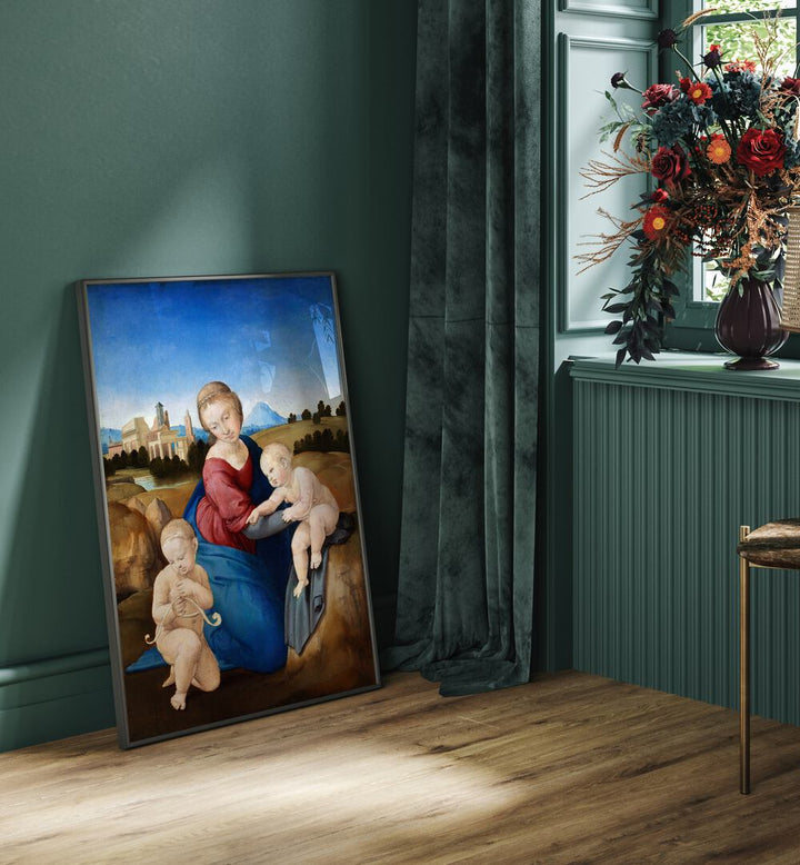 MADONNA AND  INFANT SAINT  , VINTAGE PAINTINGS