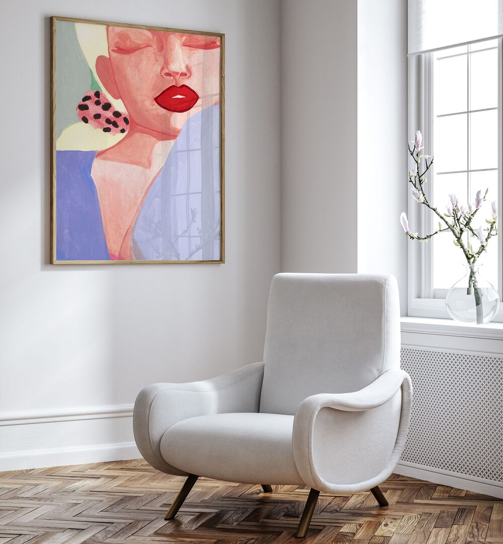 Stylish LUNE II, PORTRAITS artwork enhancing a modern space with vibrant colors and unique design elements.