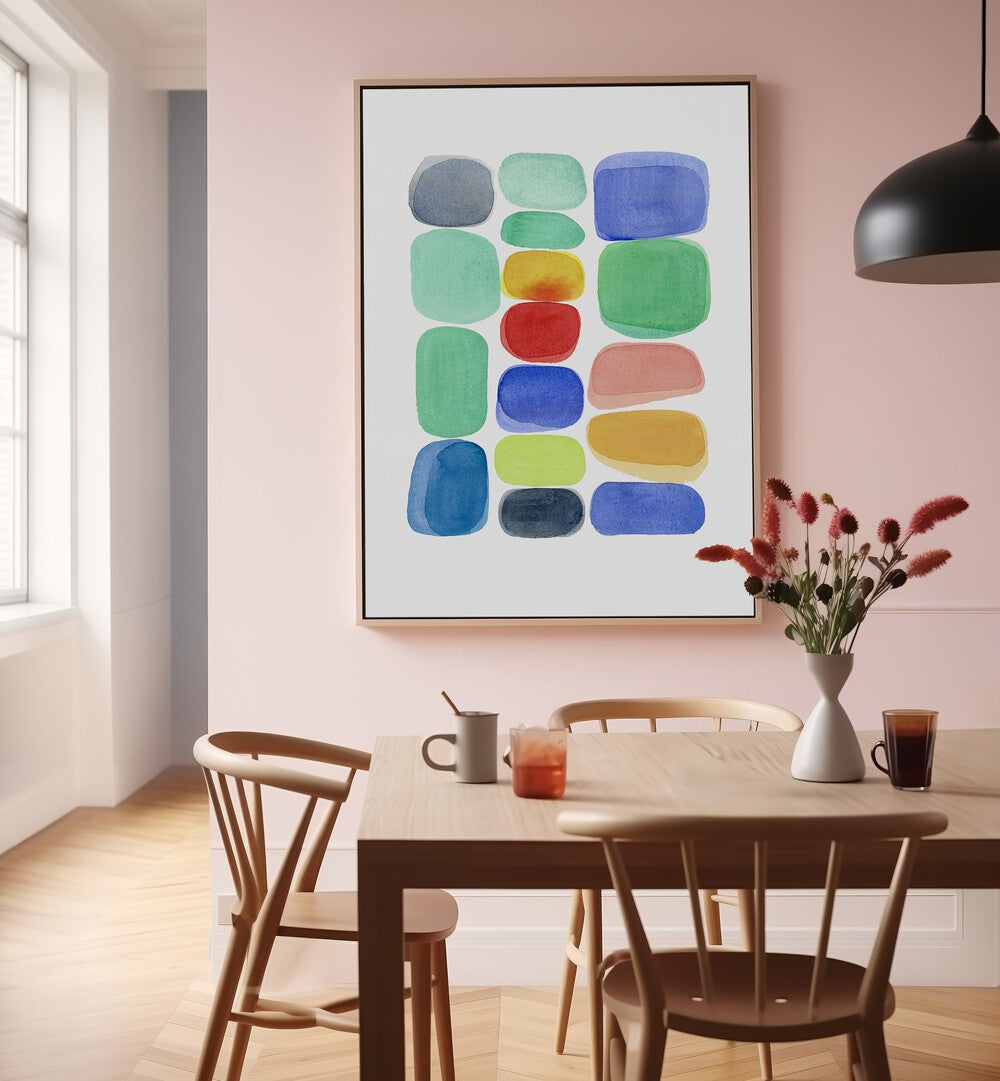 Vibrant COLOR BLOCKS I, ABSTRACT PAINTINGS enhance your space with creativity and style, perfect for any modern room.