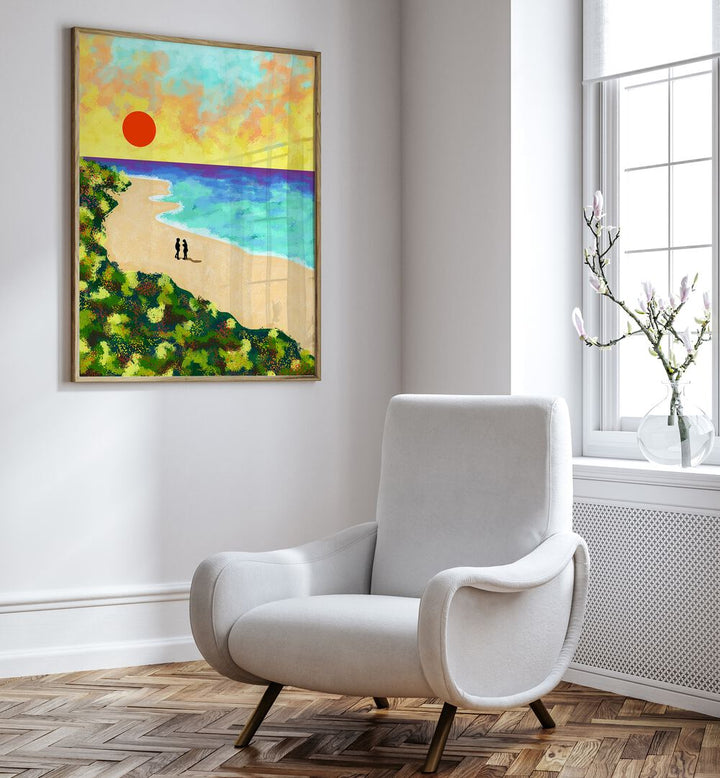 Vibrant GOLDEN GLOW, LANDSCAPE PAINTINGS brighten your space, perfect for adding warmth and elegance to any room.