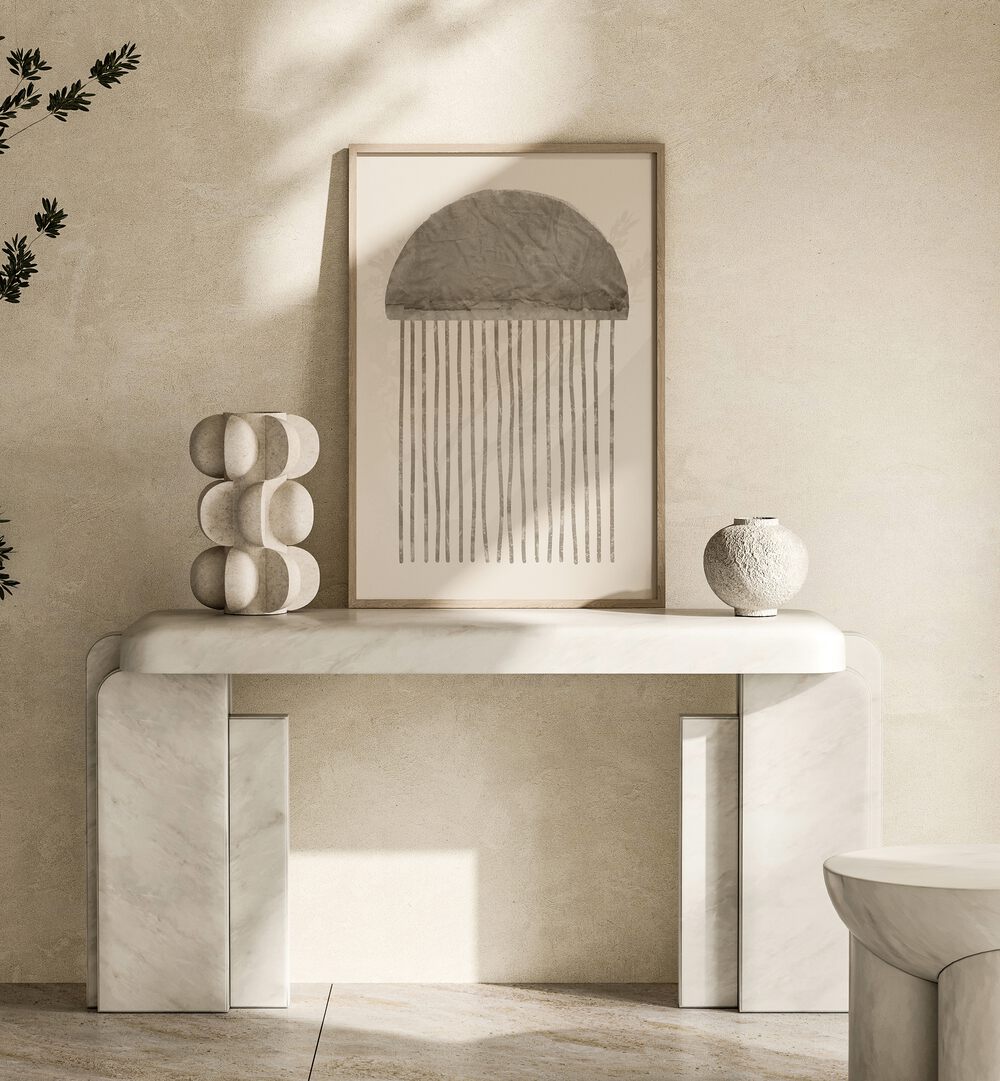 COCOA ROPES II, GEOMETRIC ART PRINTS displayed in a modern setting, enhancing contemporary home decor aesthetics.
