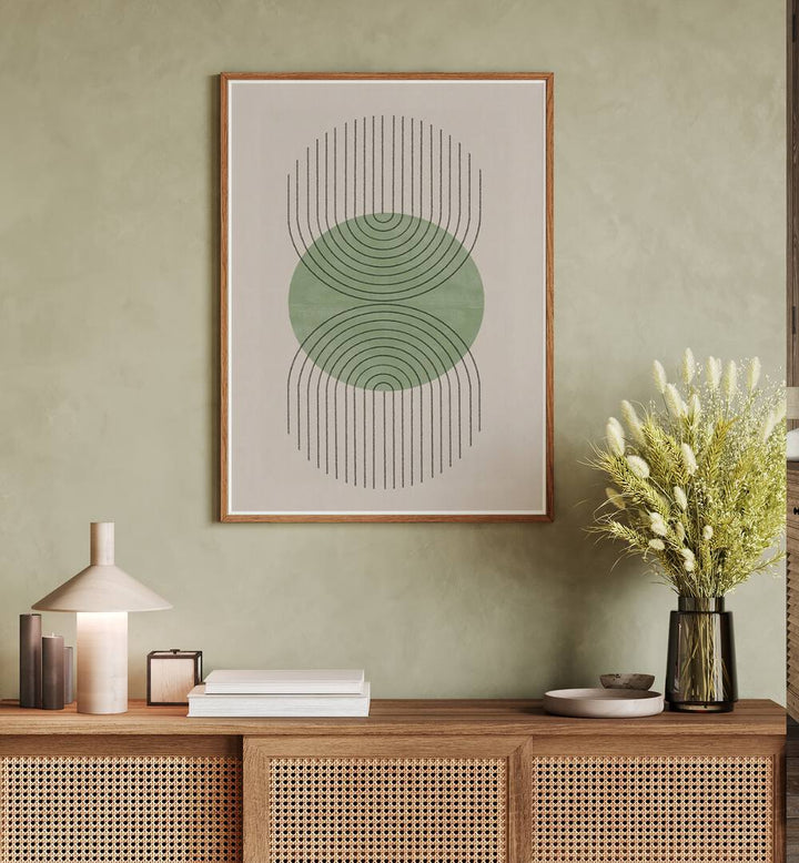 Perfect Point Green, geometric art prints from MIUUS Studio, enhance your space with stunning design and allure.
