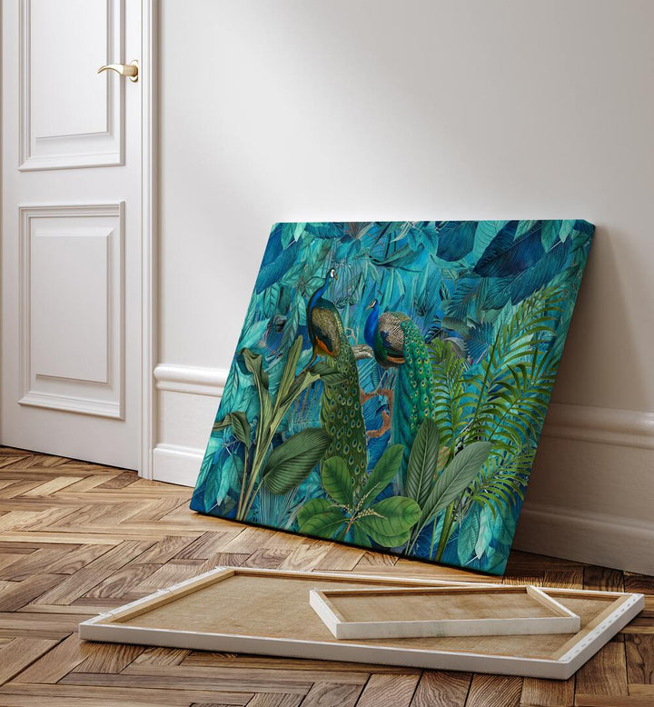 JUNGLE BIRDS GARDEN I , ANIMAL PAINTINGS
