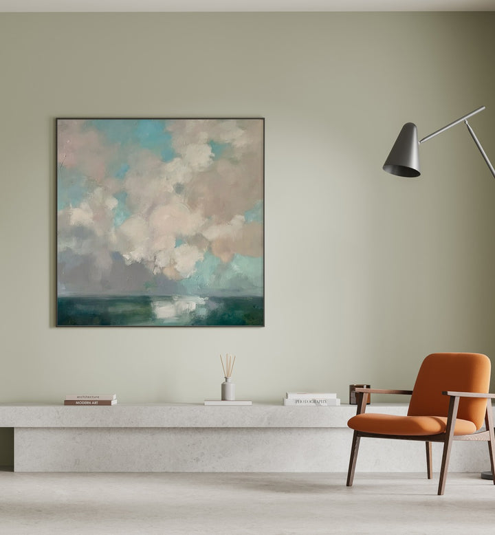 Green Clouds, abstract paintings enhancing home decor with tranquility and artistic charm. Perfect for any space.