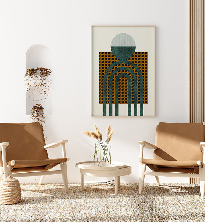 TEXTURED MID CENTURY COMPOSITION 5  , GEOMETRIC ART PRINTS