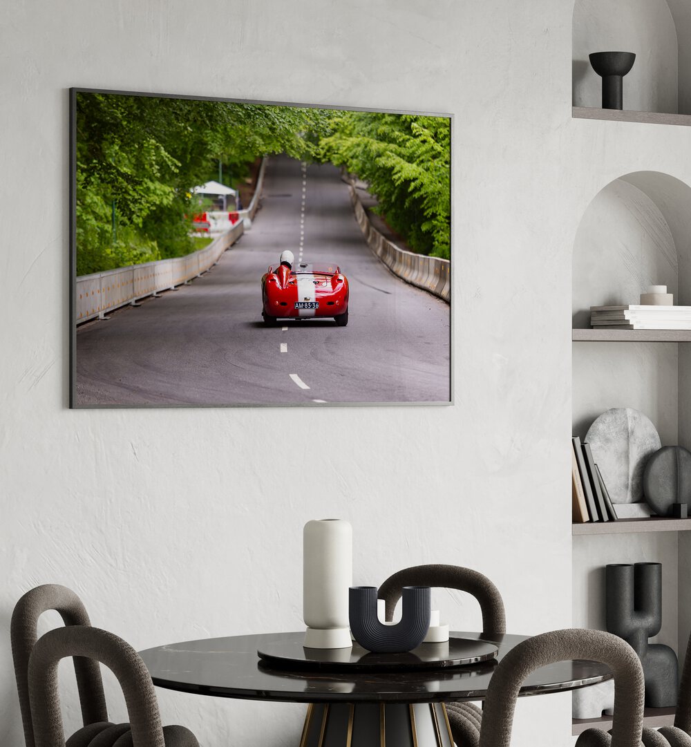 1957 maserati 450s racing car poster Artwork I placed on a Wall 