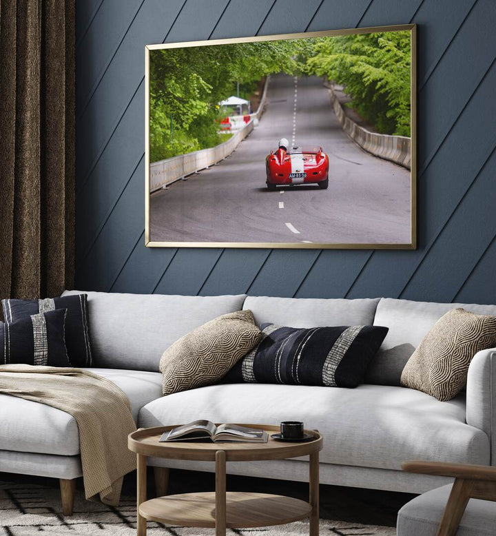 1957 maserati 450s racing car poster Artwork III placed on a Wall 