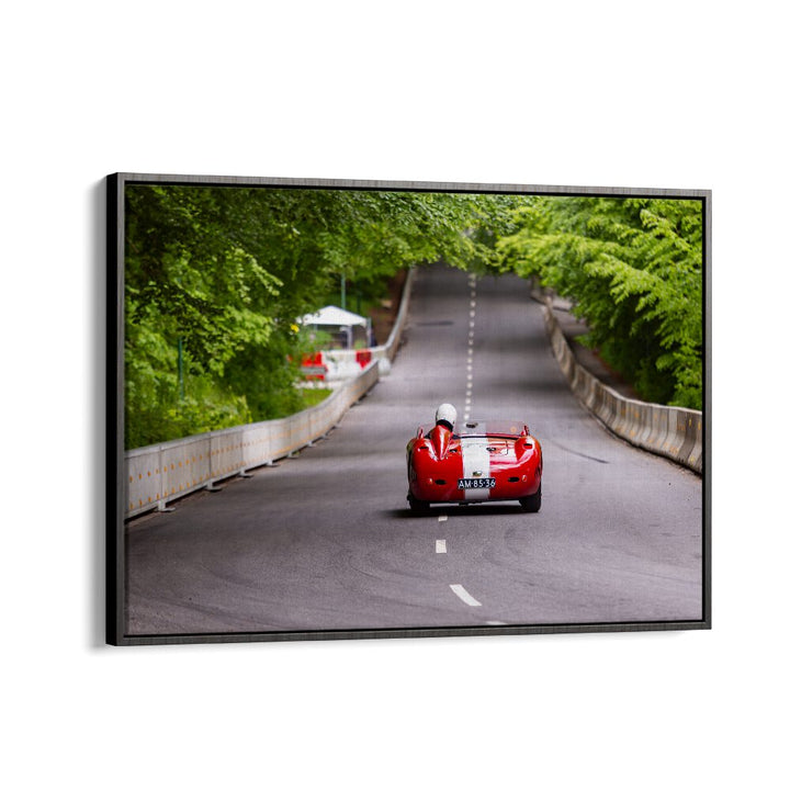 1957 maserati 450s racing car poster in Black Floater Frame