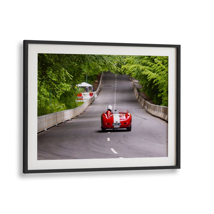 1957 maserati 450s racing car poster in Black Frame With Mount