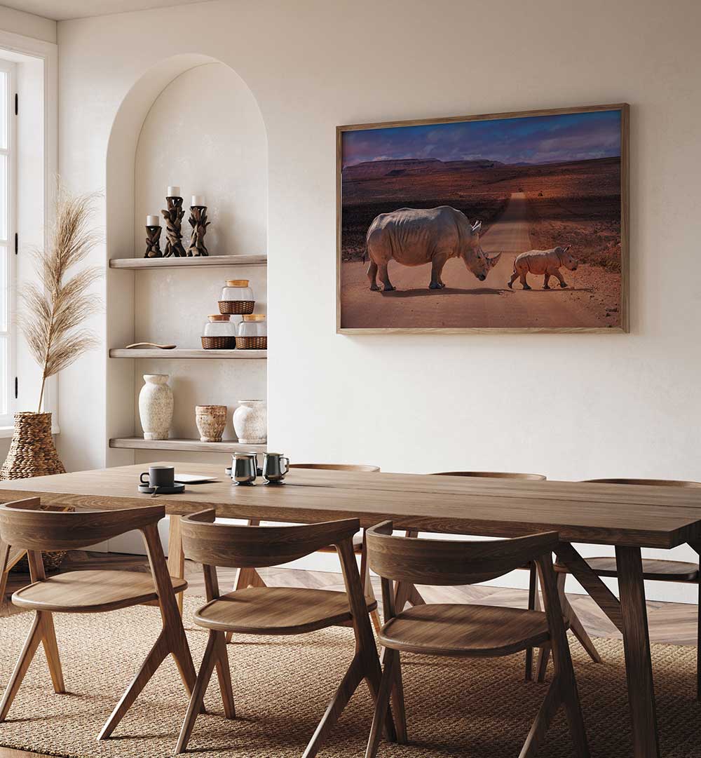RHINOS CROSSING , PHOTOGRAPHY PRINTS