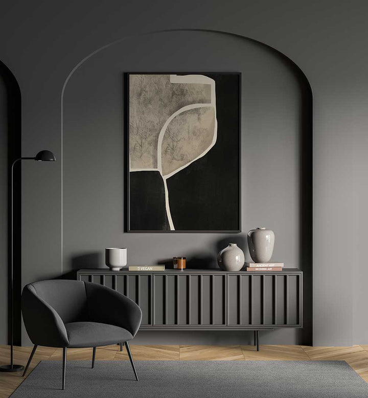 BLACK ABSTRACT MOSAIC II , ABSTRACT PAINTINGS