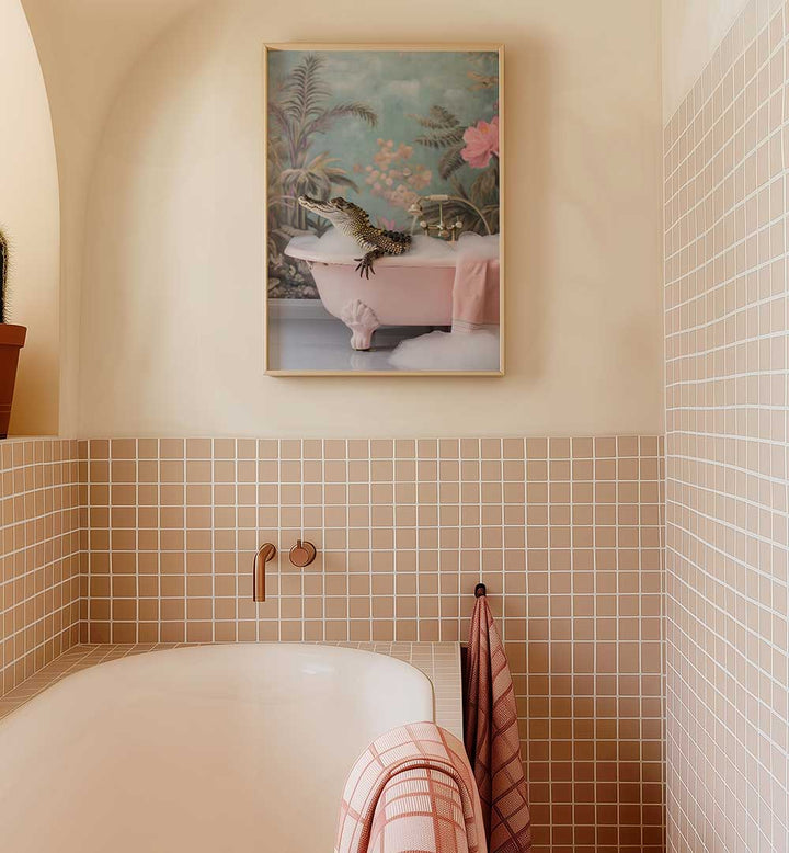 CLEAN CROC , BATHROOM ART PRINTS