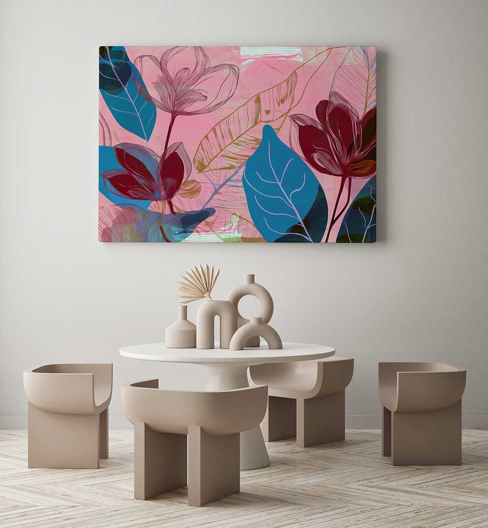 FLOWER GARDEN II , FLORAL FLOWER PAINTINGS
