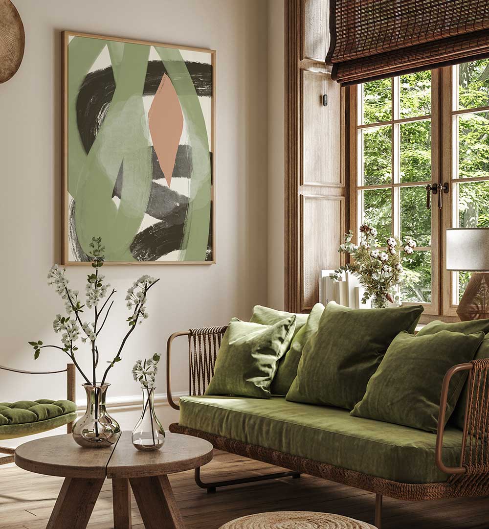 RUSTIC ABSTRACT I , ABSTRACT PAINTINGS