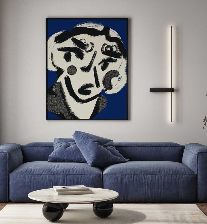 MADAME IN BLUE , PORTRAITS & FIGURATIVE ILLUSTRATIONS