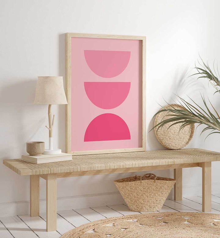 BAUHAUS BOHO PINK VI , GEOMETRIC ART PRINTS