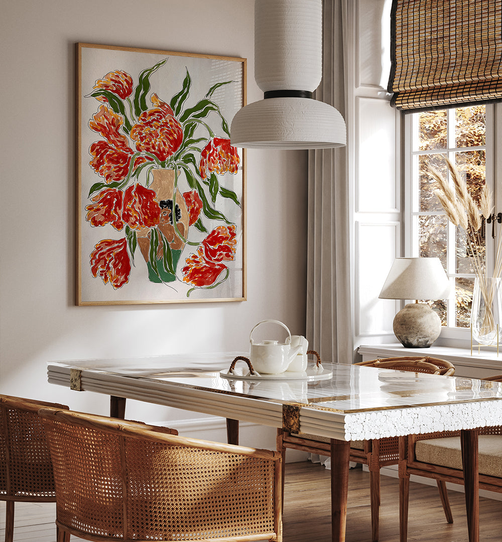 THE AFTERMATH , FLORAL FLOWER PAINTINGS