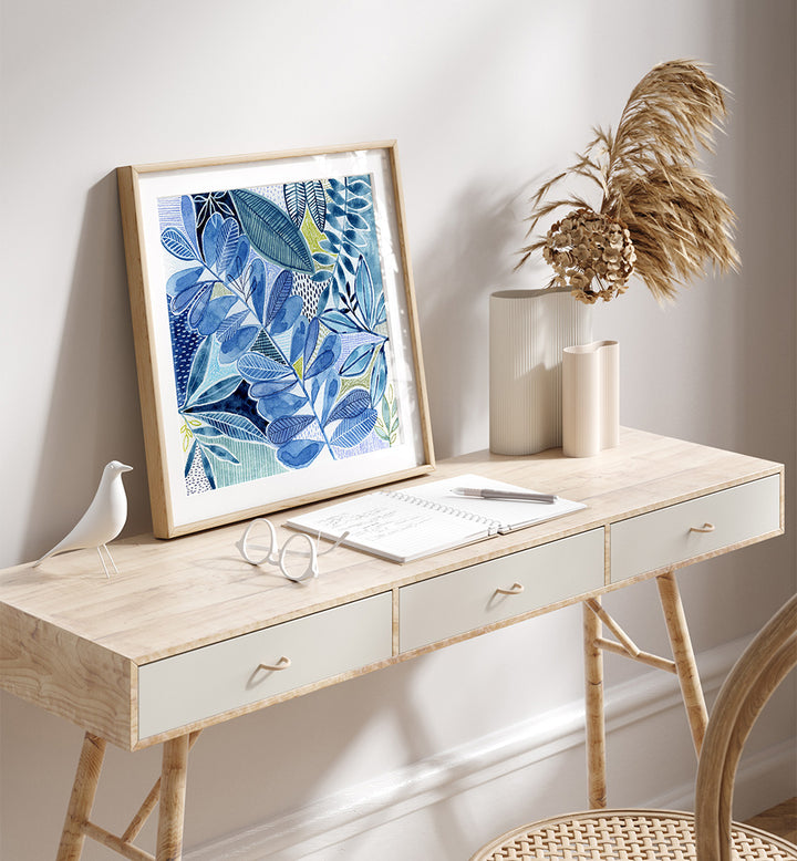 LAYERED BOTANICAL WATERCOLOUR V , FLORAL FLOWER PAINTINGS