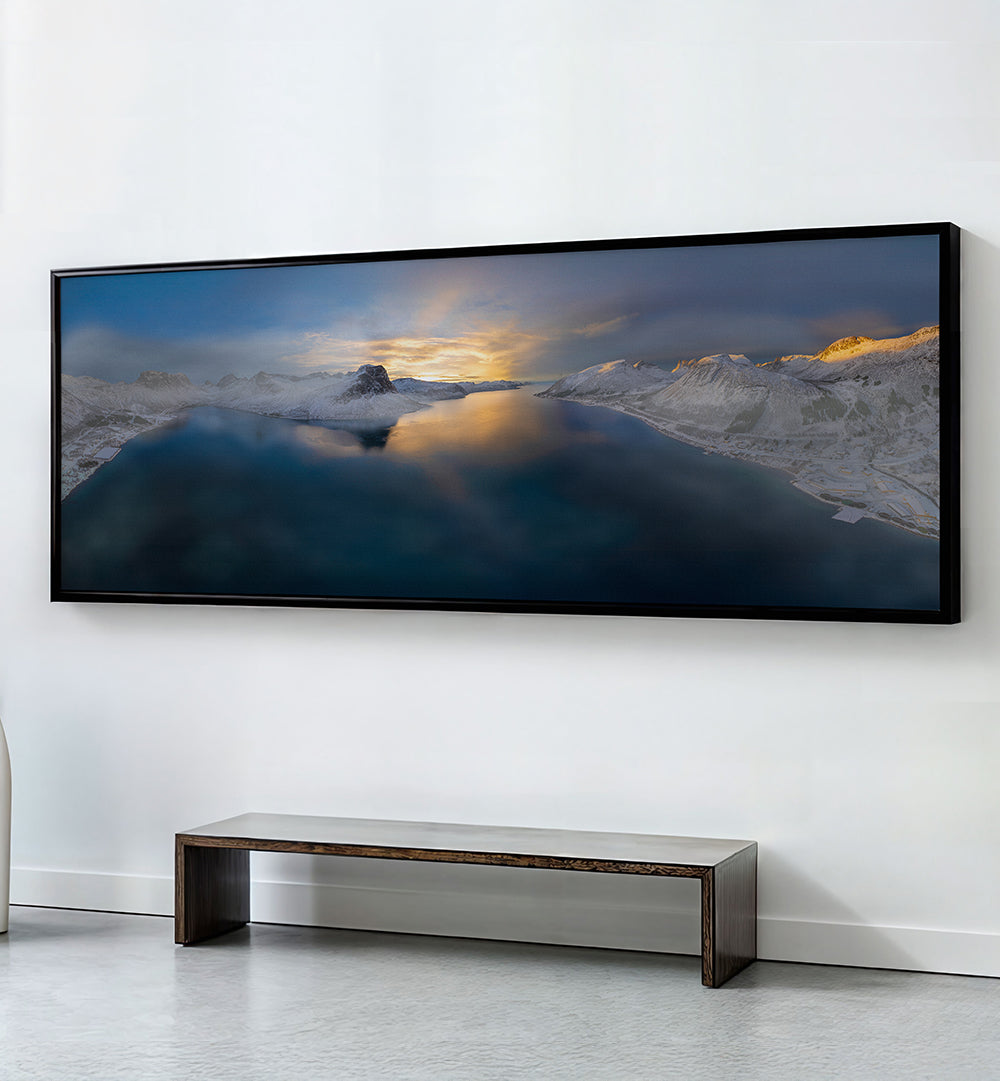 FJORD AT DUSK , PANORAMIC ART