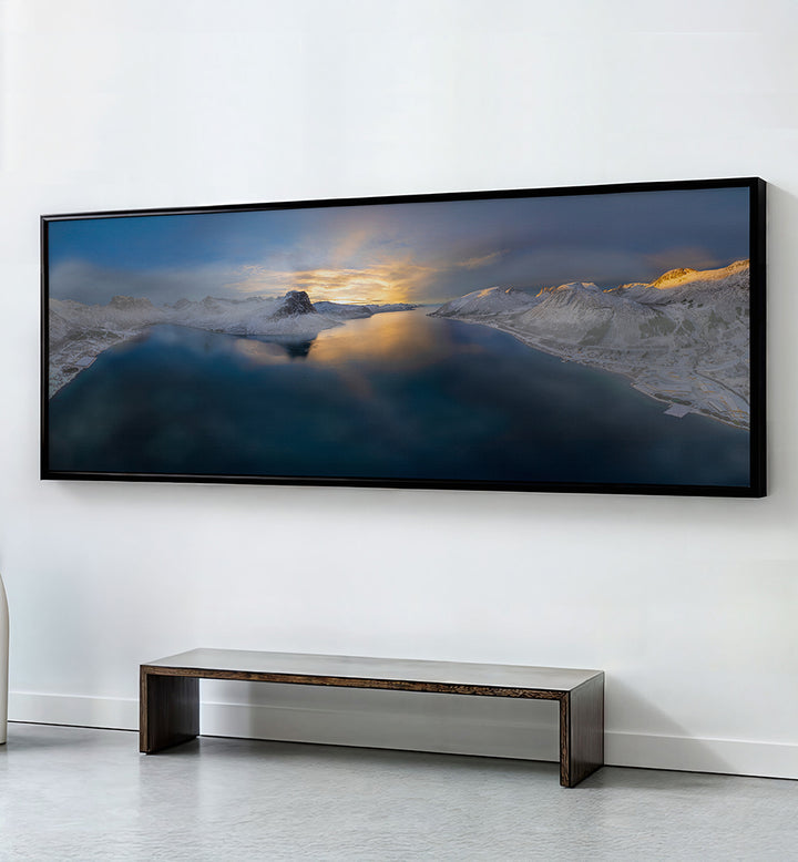 FJORD AT DUSK , PANORAMIC ART