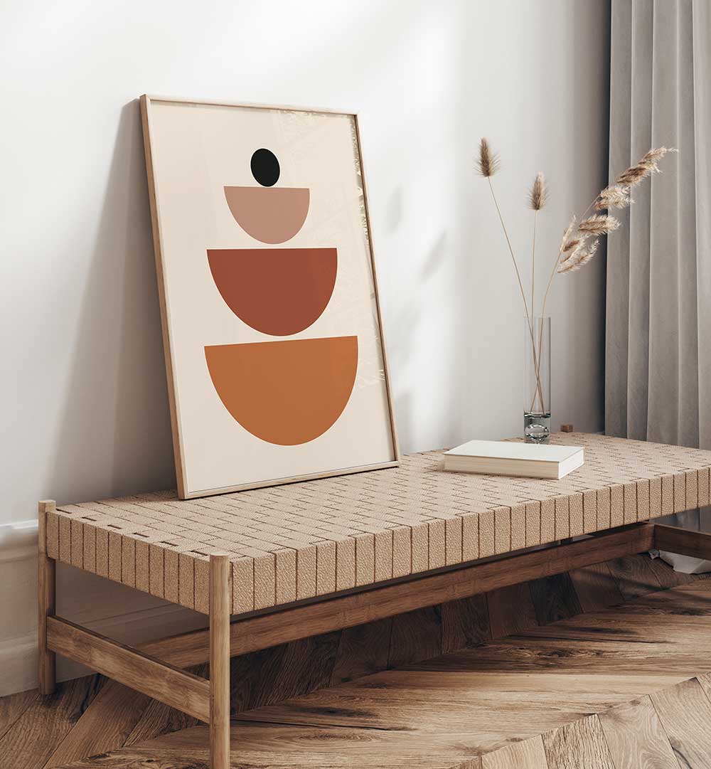 BAUHAUS BOHO BLACK IV , BOHO ART PAINTINGS