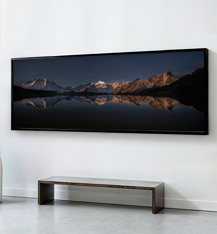 WHEN THE MOON TOUCHED EVERY PEAK , PANORAMIC ART