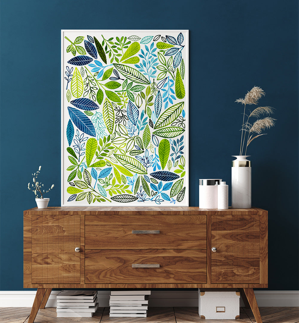 FROLIC LEAF PATTERN , FLORAL FLOWER PAINTINGS
