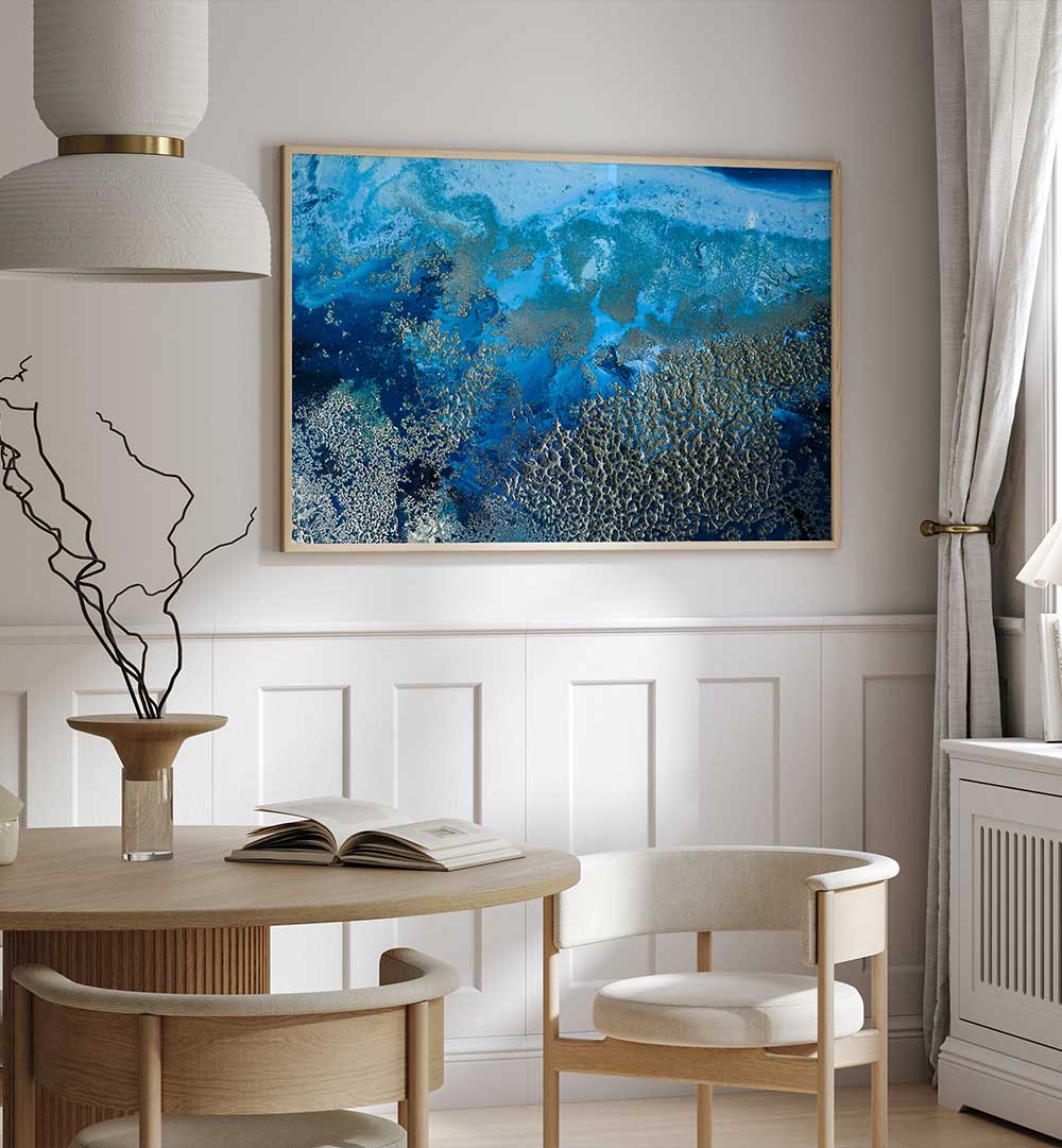 Brighten your space with COASTAL REVITALIZE, ABSTRACT PAINTINGS, capturing serene coastal beauty and tranquility.