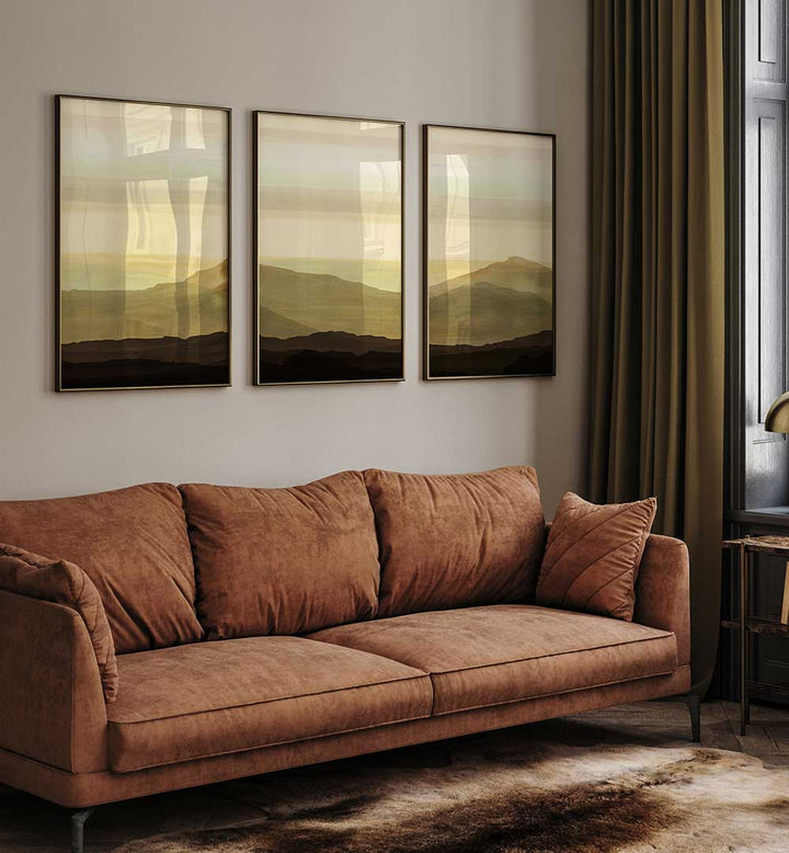 TONAL RIDGE  , SET OF 3 PAINTINGS