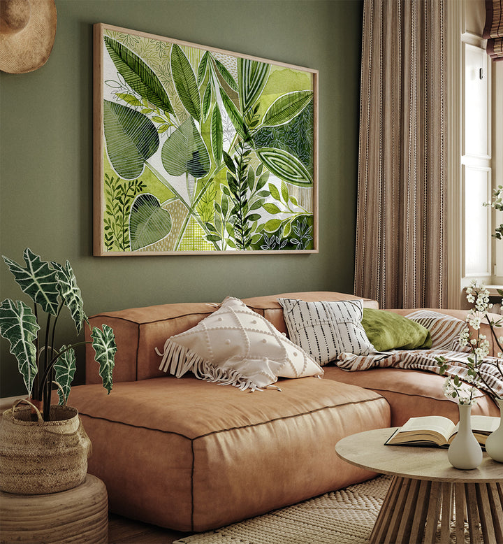 LAYERED BOTANICAL WATERCOLOUR I , FLORAL FLOWER PAINTINGS