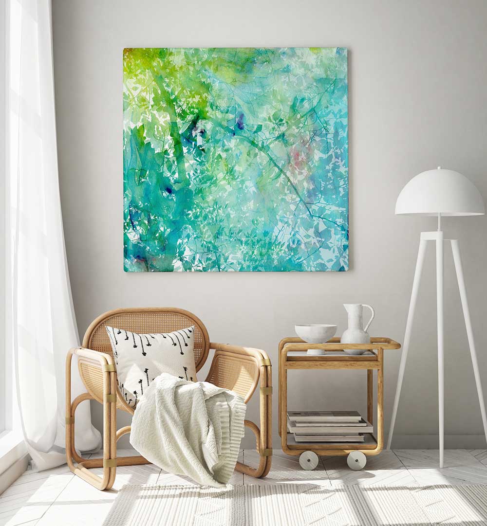 LUSH GREEN HUES , ABSTRACT PAINTINGS