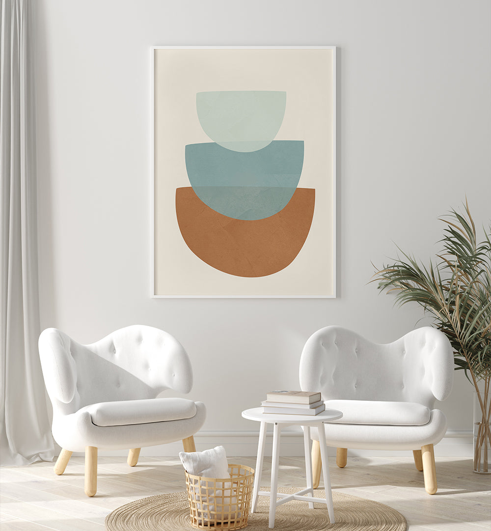 AZZURRO SHAPES I , ABSTRACT PAINTINGS