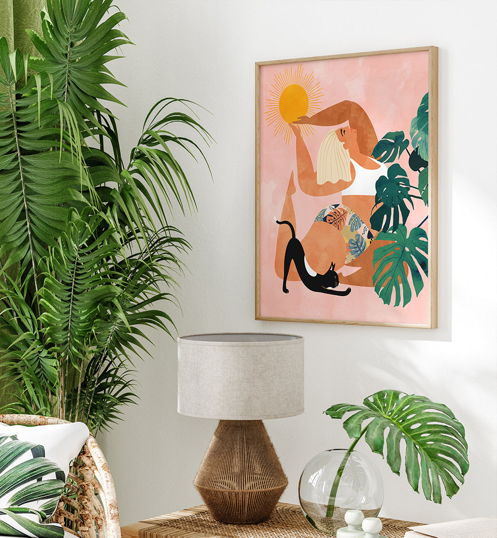 TROPICAL YOG , BOHO ART PAINTINGS