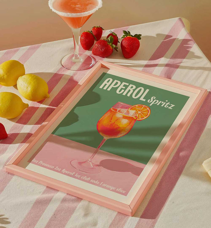 APEROL SPRITZ COCKTAIL , BAR & CAFE ART