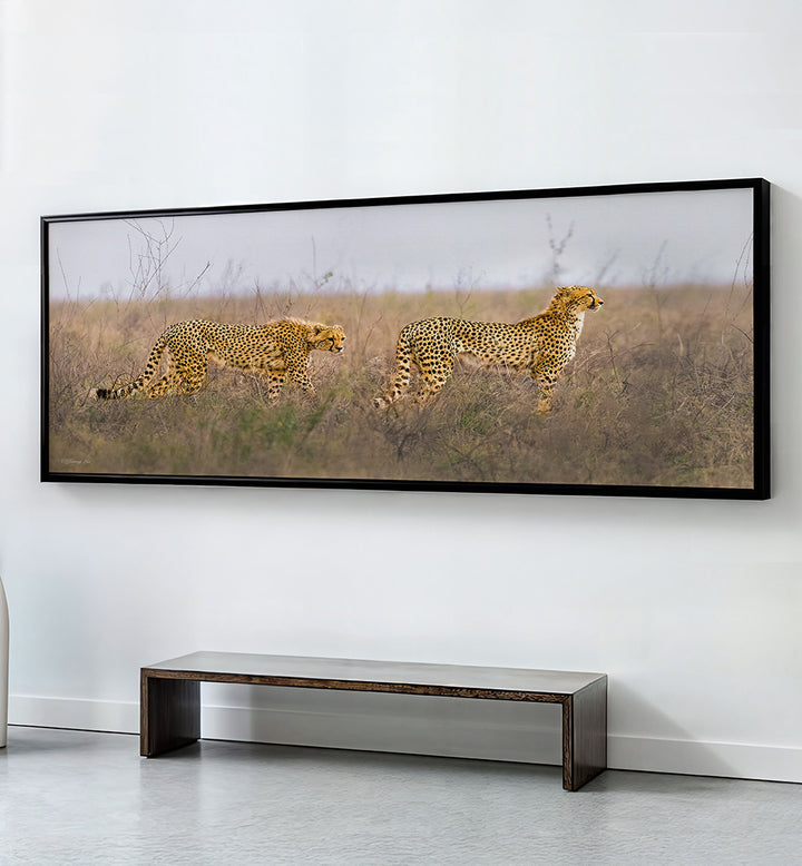 TWO HUNTERS , PANORAMIC ART