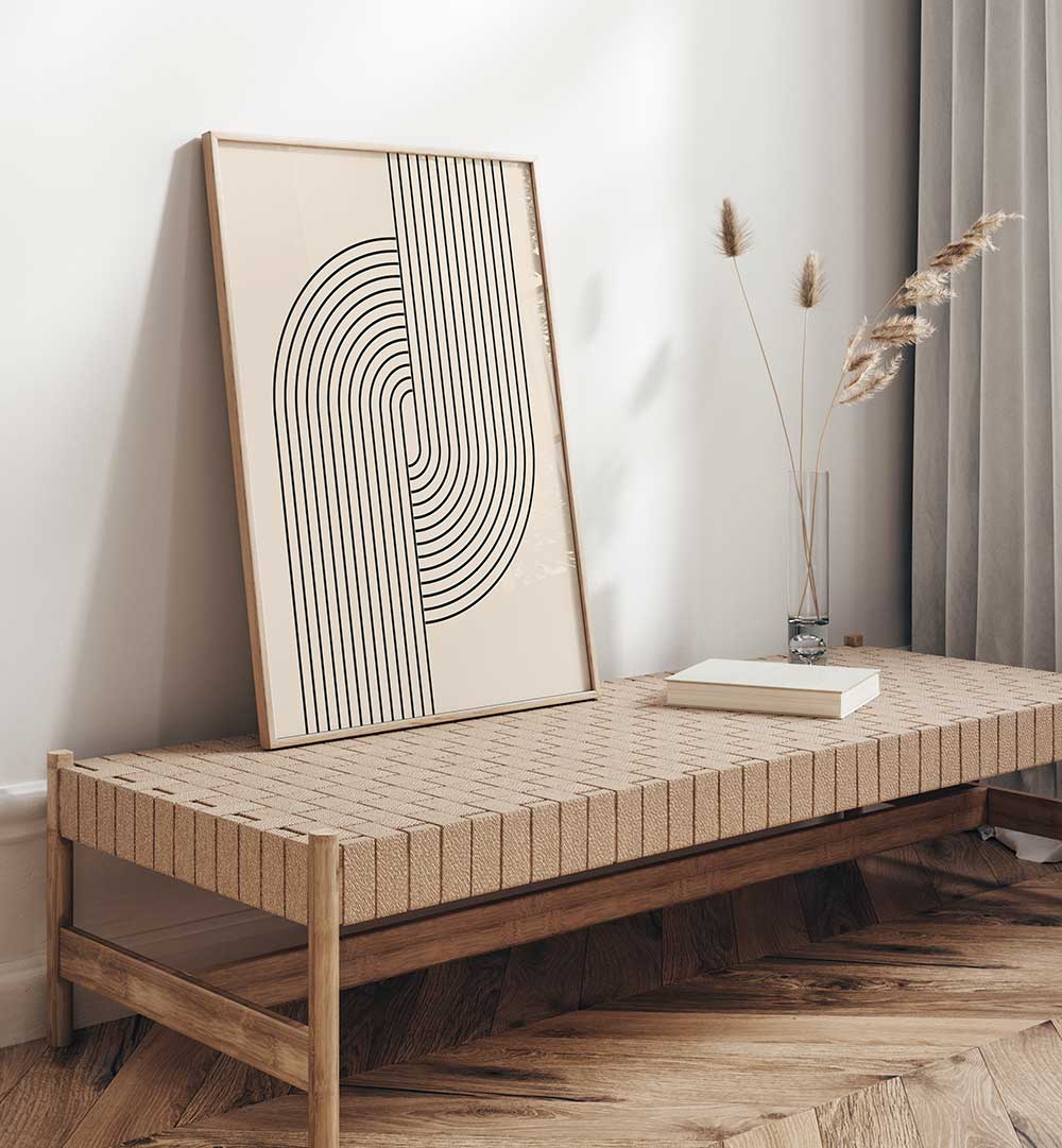 BAUHAUS BOHO BLACK V , BOHO ART PAINTINGS