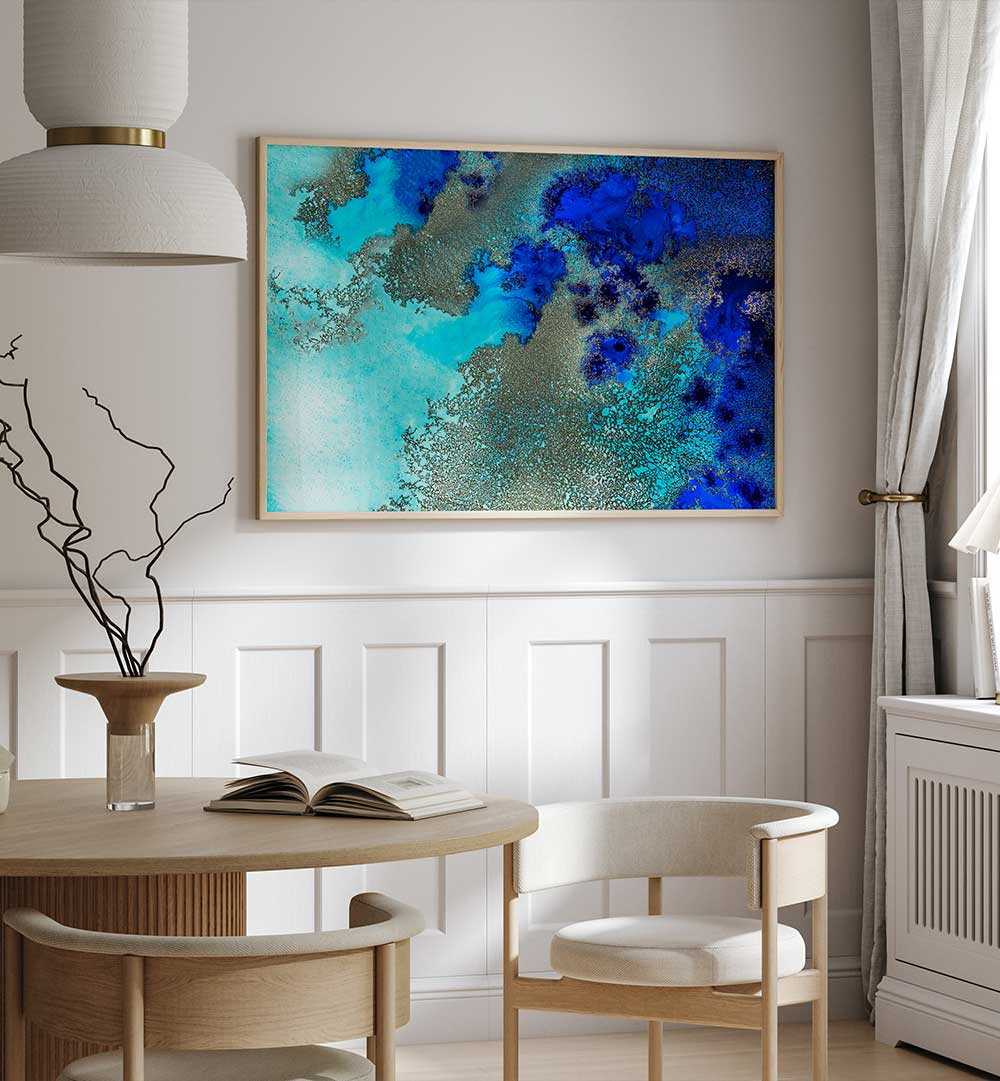 Vibrant FIJI CORAL RESONANCE, ABSTRACT PAINTINGS enrich modern spaces with captivating hues and forms.