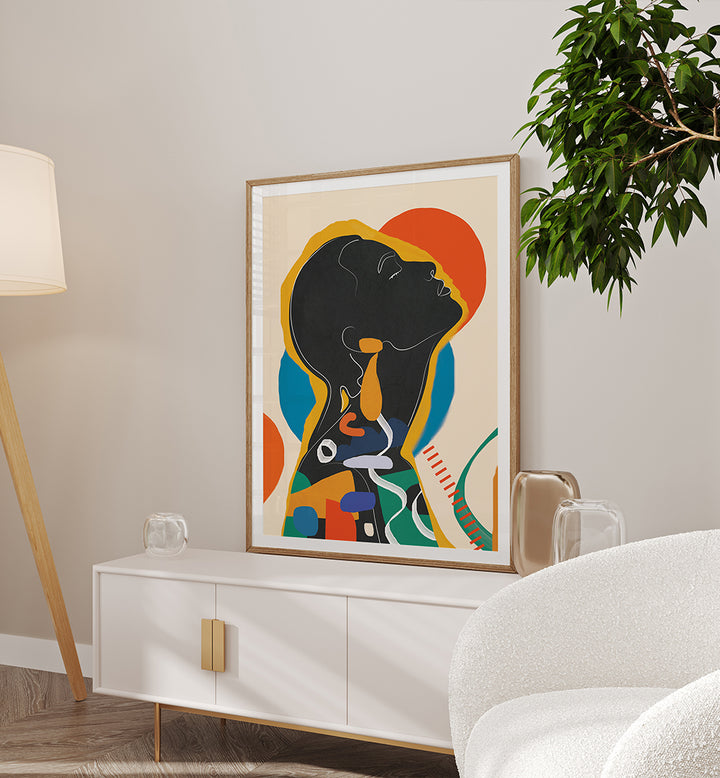 MODERN ABSTRACT WOMAN , POP ART PAINTINGS