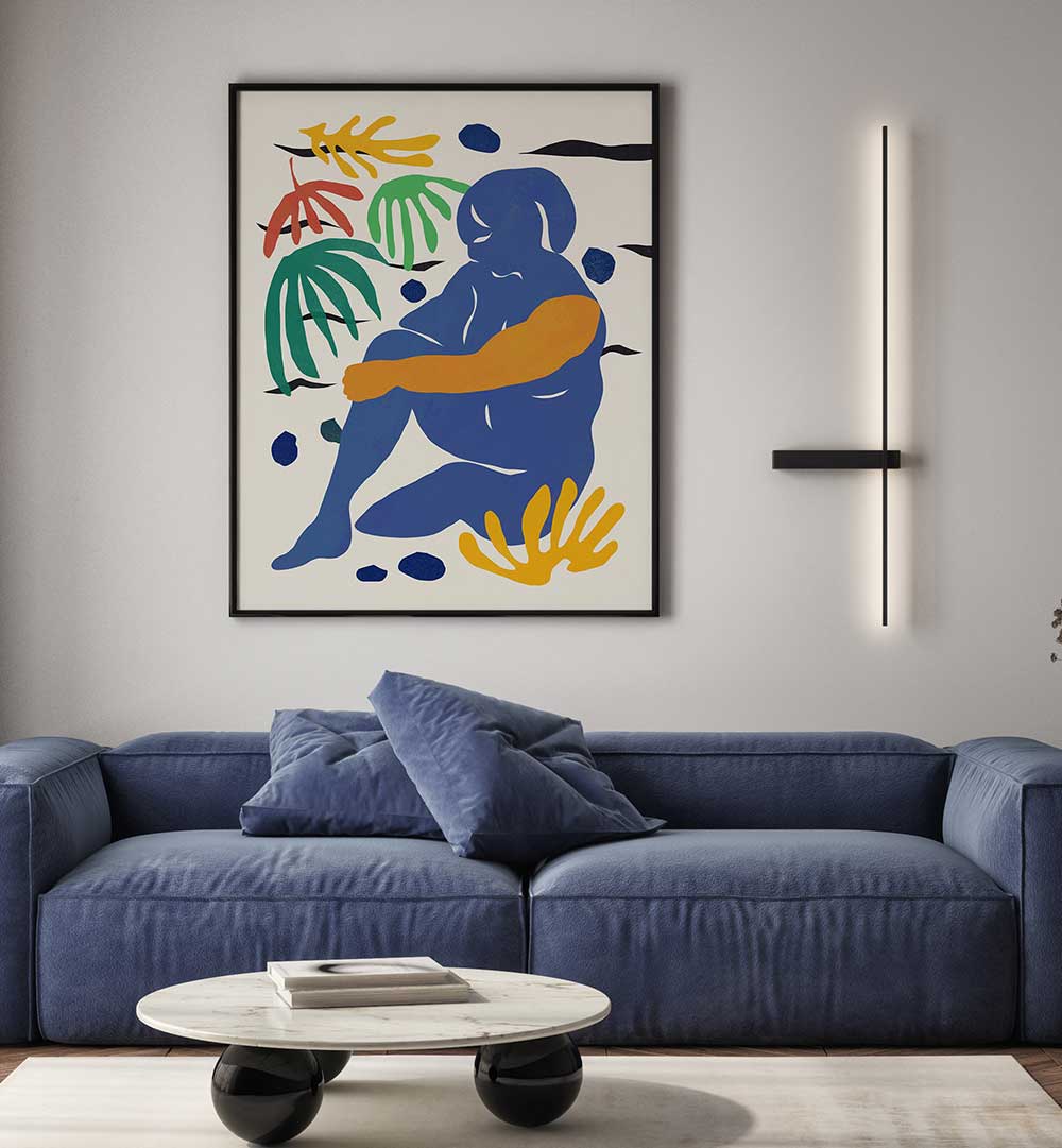 BLUE FIGURE ABSTRACT , COMIC POSTERS