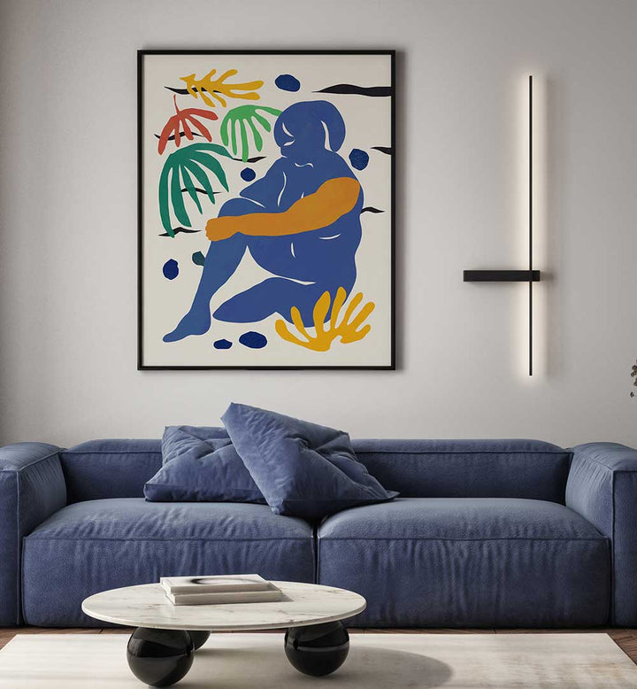 BLUE FIGURE ABSTRACT , COMIC POSTERS