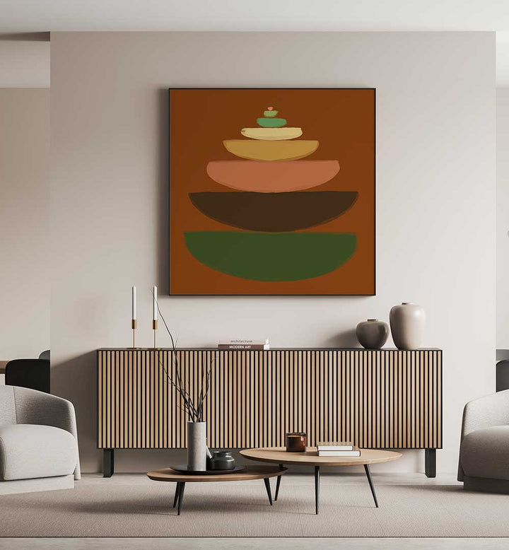 ABSTRACT BOWLS , BOHO ART PAINTINGS