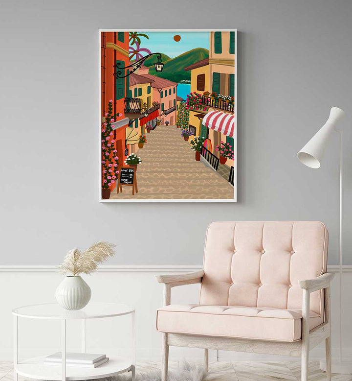 CHARMING MEDITERRANEAN VILLAGE , TRAVEL POSTERS